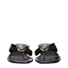 Versace Black Leather Stiletto Heels Sandals Versace