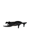 Versace Black Leather Stiletto Heels Sandals Versace