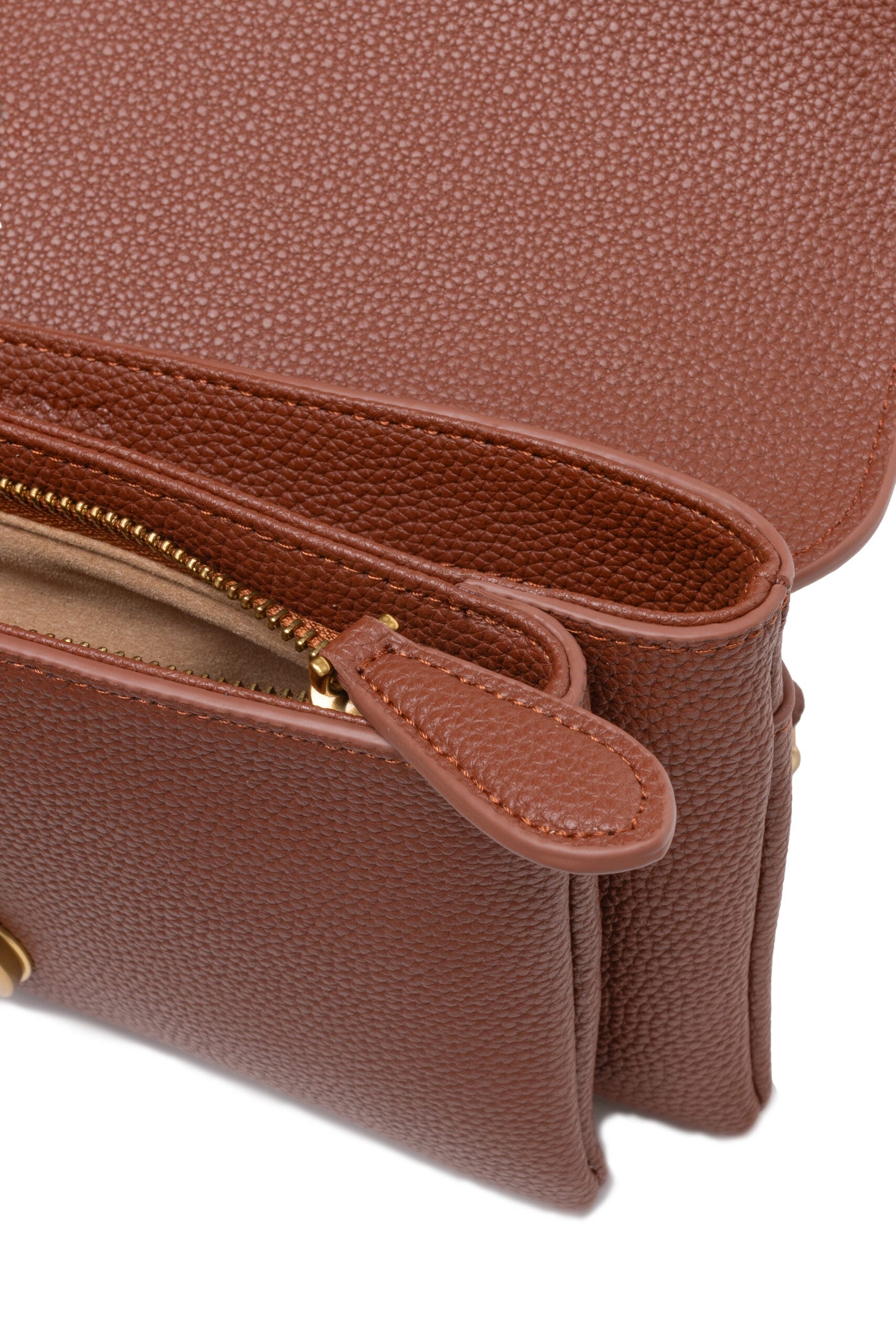 PINKO Brown Leather Love Boucle Riga Shoulder Bag PINKO