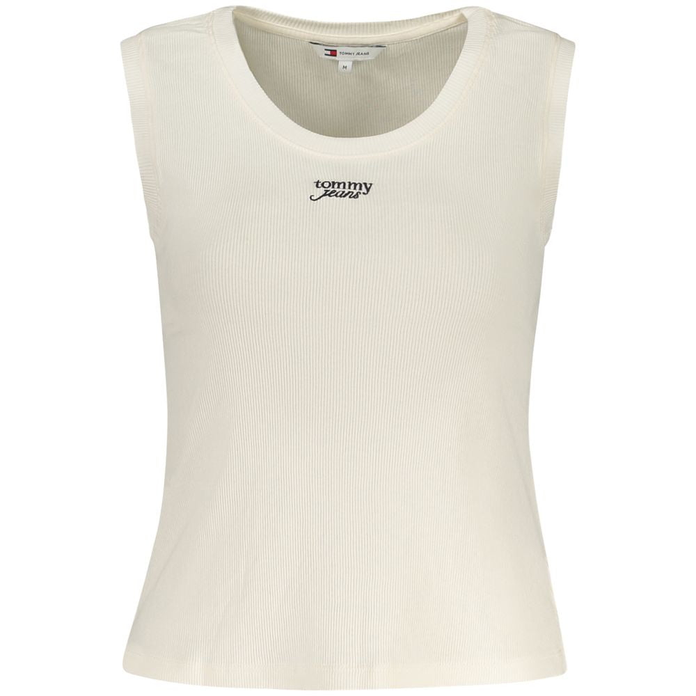 Tommy Hilfiger Beige Cotton Tank Top Tommy Hilfiger