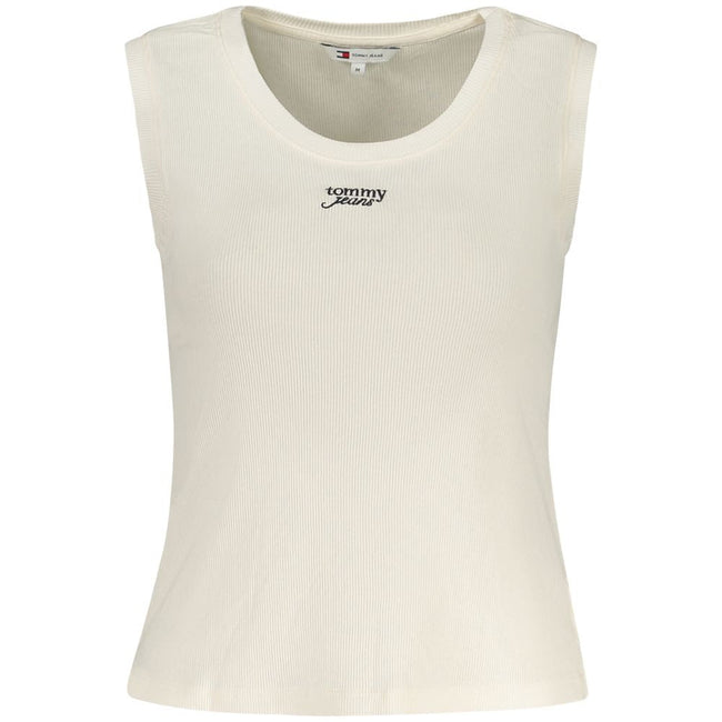 Tommy Hilfiger Beige Cotton Tank Top Tommy Hilfiger