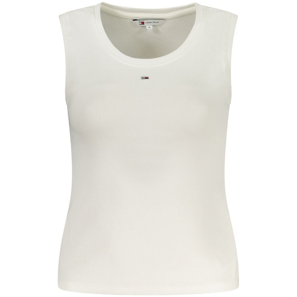 Tommy Hilfiger White Cotton Tank Top Tommy Hilfiger