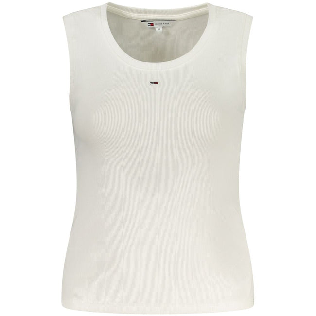 Tommy Hilfiger White Cotton Tank Top Tommy Hilfiger