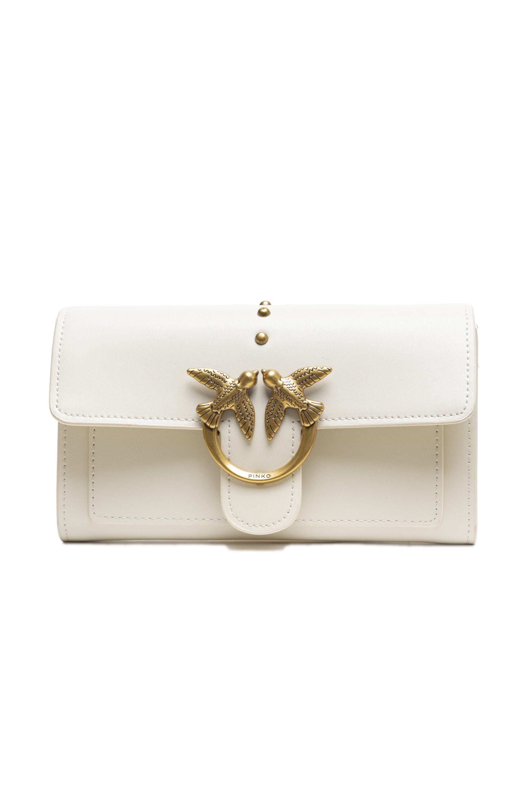 PINKO White Leather One Simply Love Mini Bag PINKO
