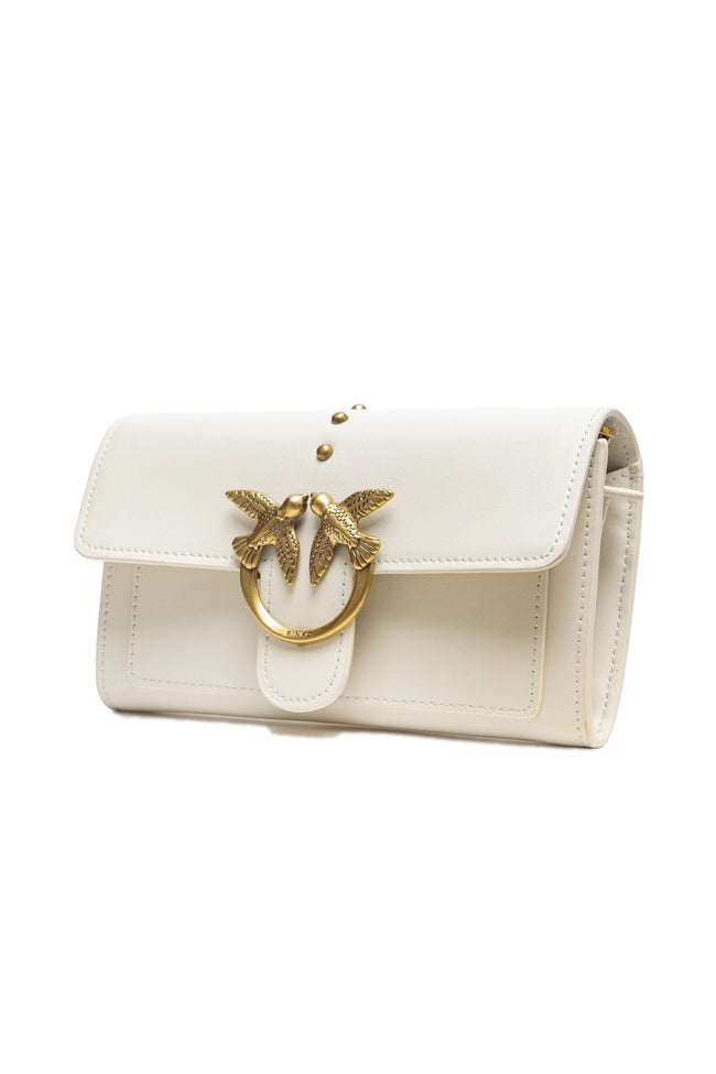 PINKO White Leather One Simply Love Mini Bag PINKO