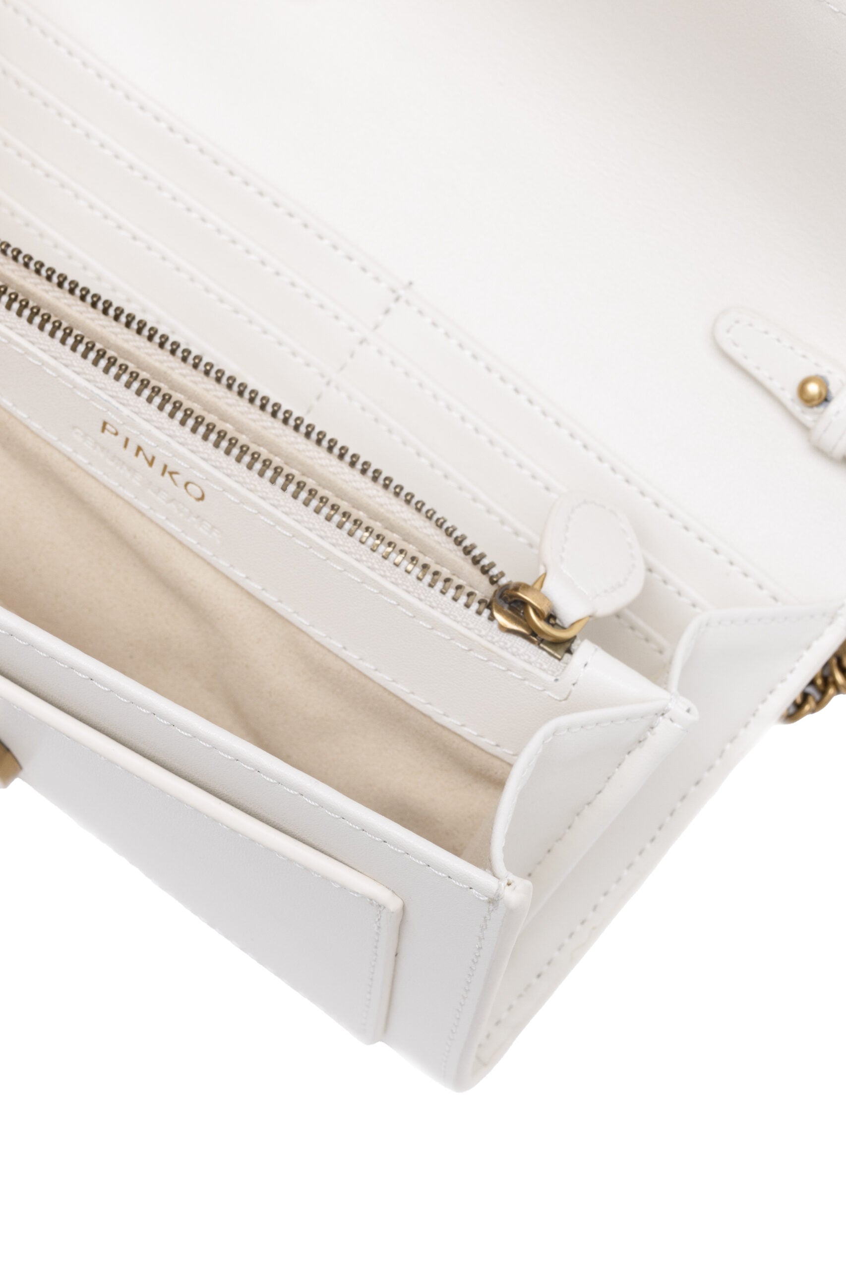PINKO White Leather One Simply Love Mini Bag PINKO