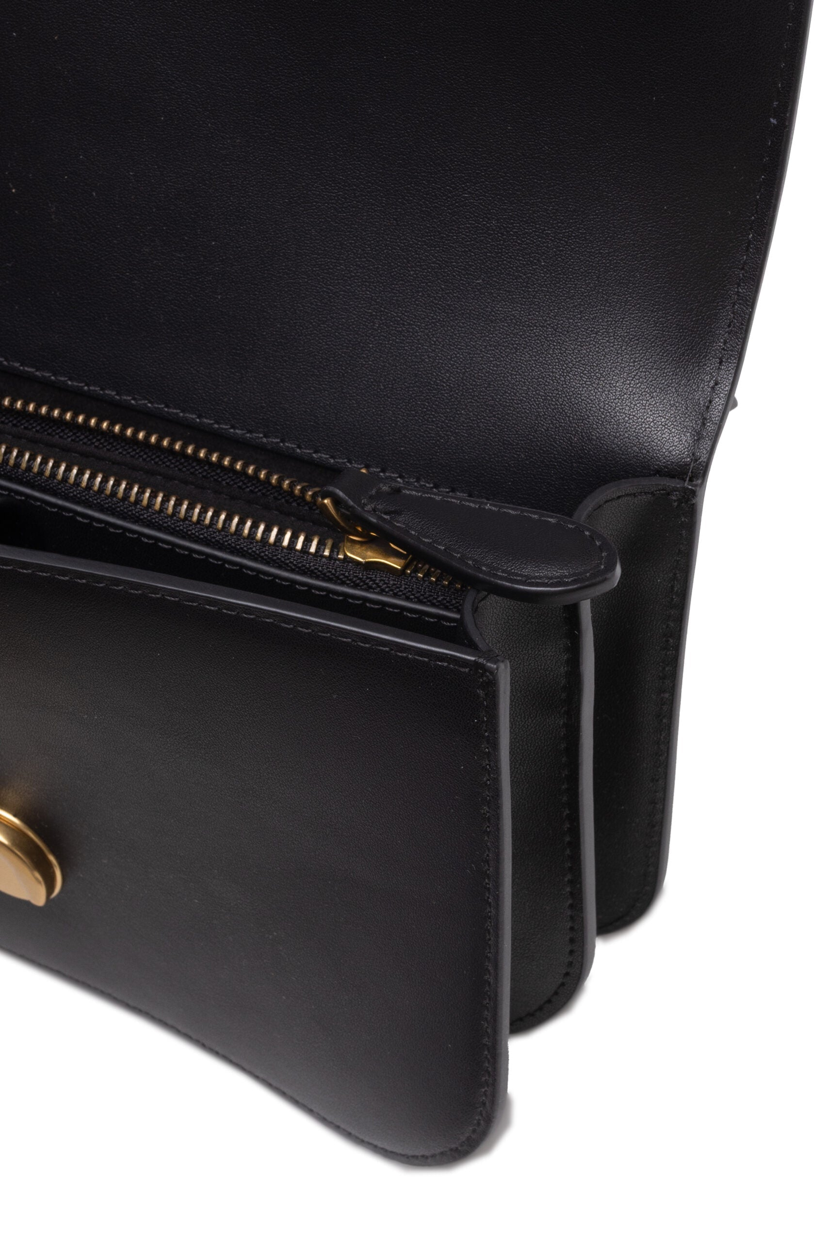 PINKO Black Leather Love Bell Classic Shoulder Bag PINKO
