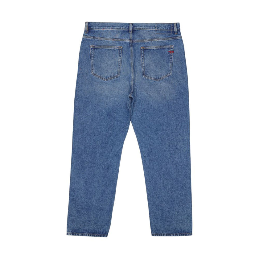 Diesel Blue Cotton Relaxed Fit Jean Diesel
