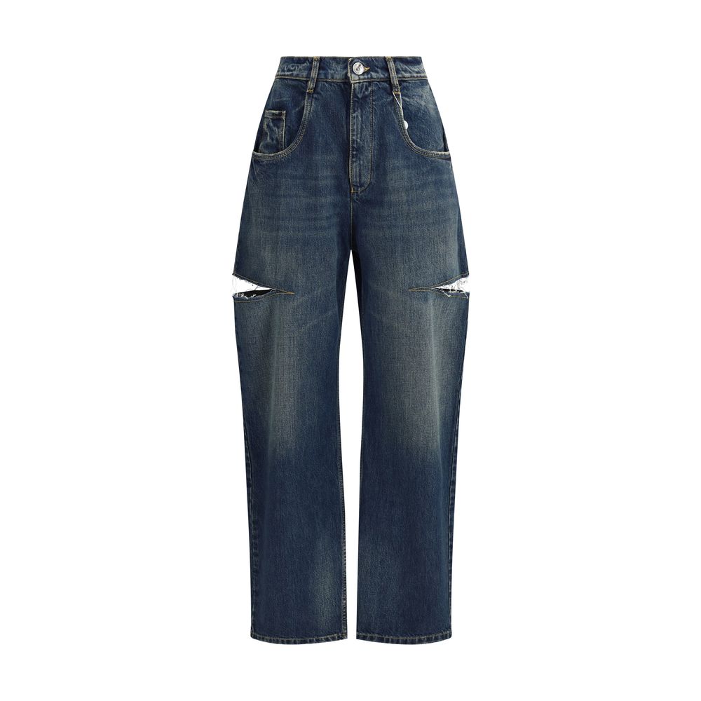 Margiela Denim Jeans with Cut-Out Detail Margiela
