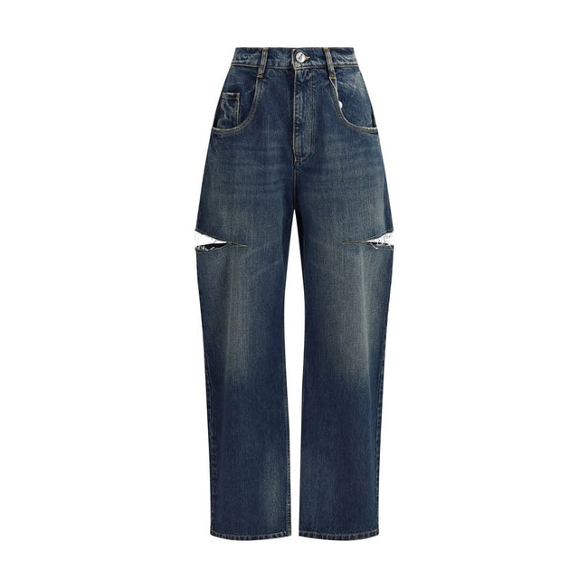 Margiela Denim Jeans with Cut-Out Detail Margiela