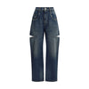 Margiela Denim Jeans with Cut-Out Detail Margiela