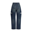 Margiela Denim Jeans with Cut-Out Detail Margiela