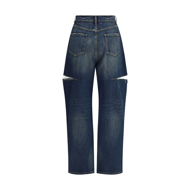 Margiela Denim Jeans with Cut-Out Detail Margiela