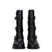 Celine Black Leather Flat Boots Celine