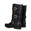 Celine Black Leather Flat Boots Celine