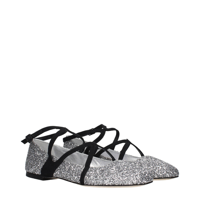 Jimmy Choo Gray Plastic Ballet Flats Jimmy Choo