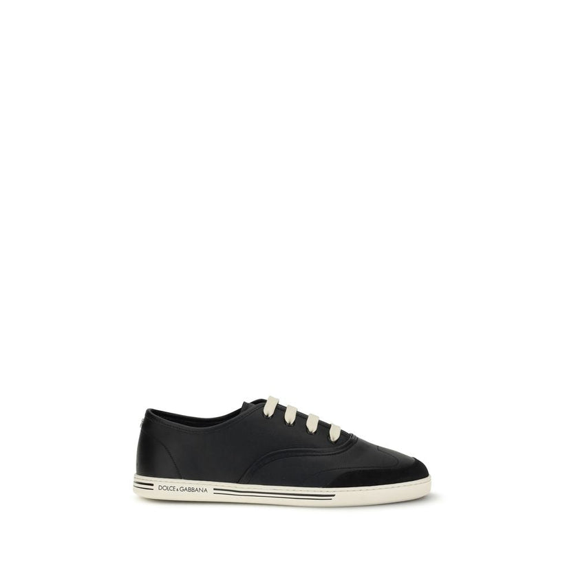 Dolce & Gabbana Black Leather Low Top Sneakers Dolce & Gabbana