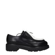 Prada Black Leather Oxfords And Derbies Prada