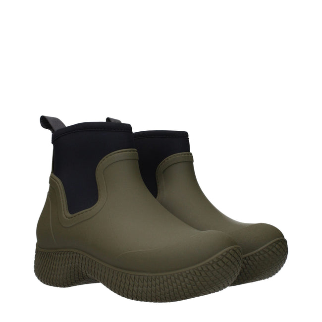Celine Green Cotton Ankle Boots Celine