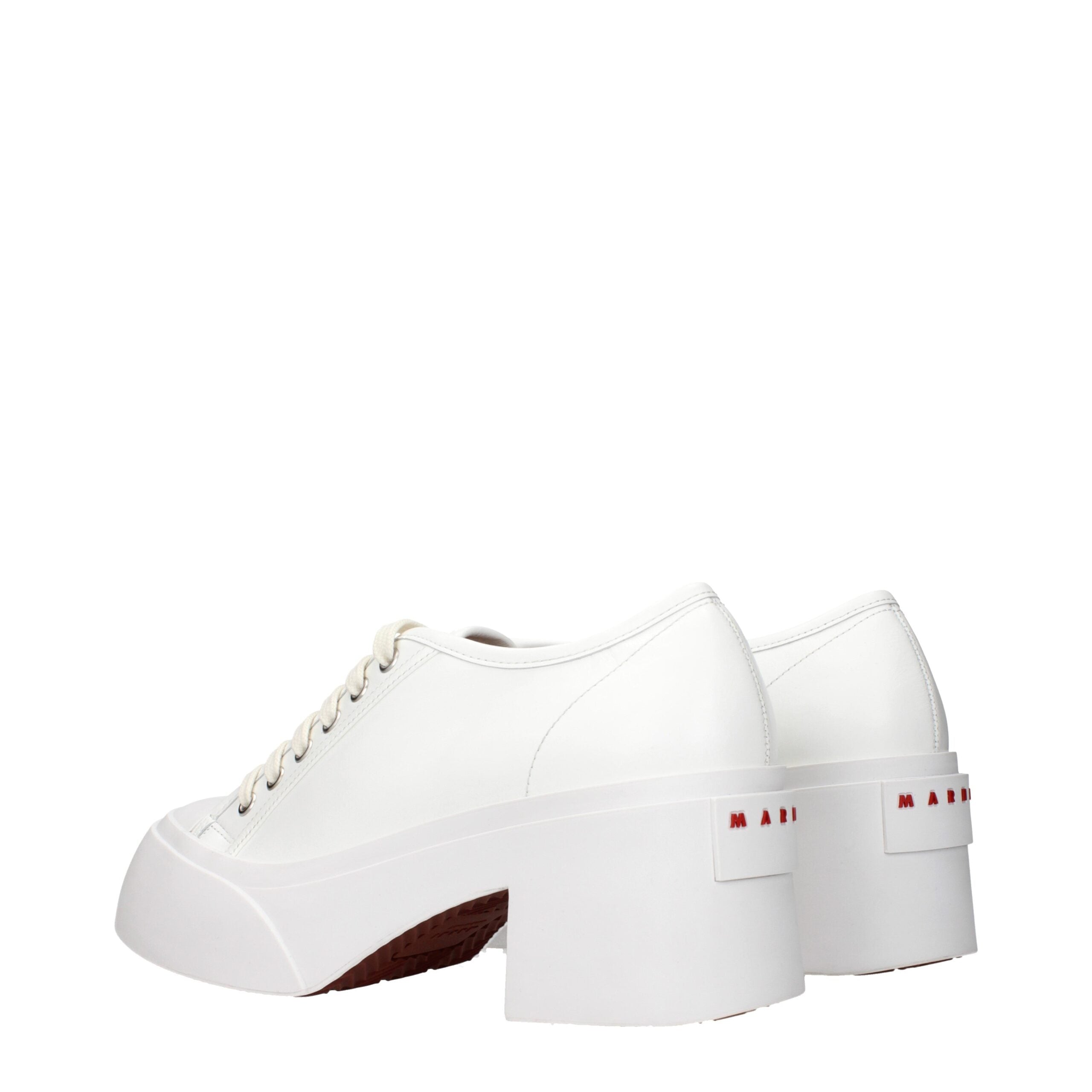 Marni White Leather Platform Sneakers Marni