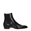 Celine Black Leather Ankle Boots Celine