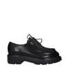 Prada Black Leather Oxfords And Derbies Prada