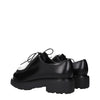 Prada Black Leather Oxfords And Derbies Prada