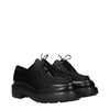 Prada Black Leather Oxfords And Derbies Prada