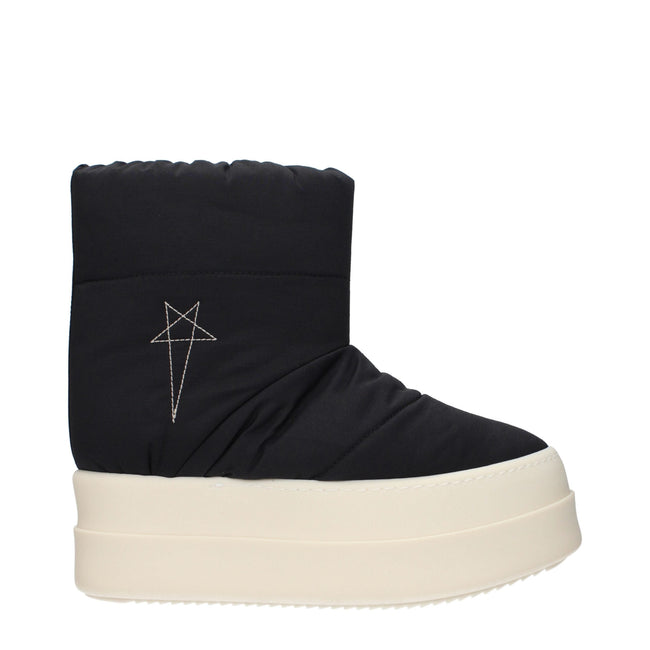 Rick Owens Black Fabric Ankle Boots Rick Owens