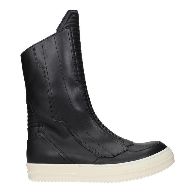 Rick Owens Black Leather Ankle Boots Rick Owens
