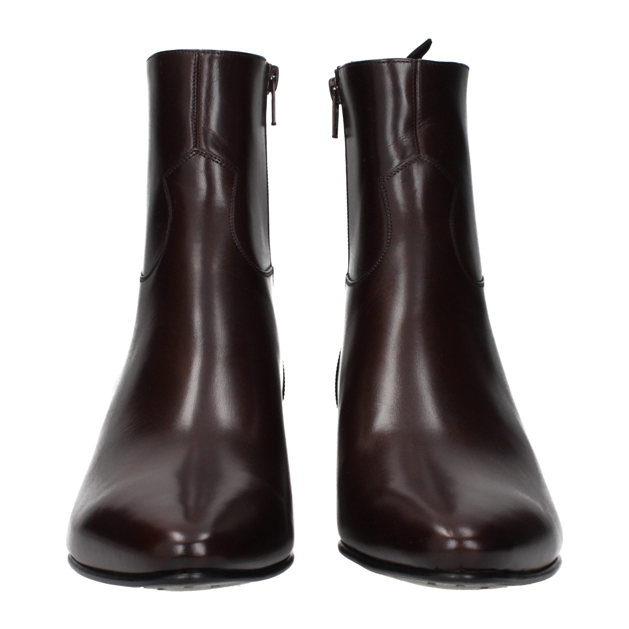 Celine Red Leather Ankle Boots Celine