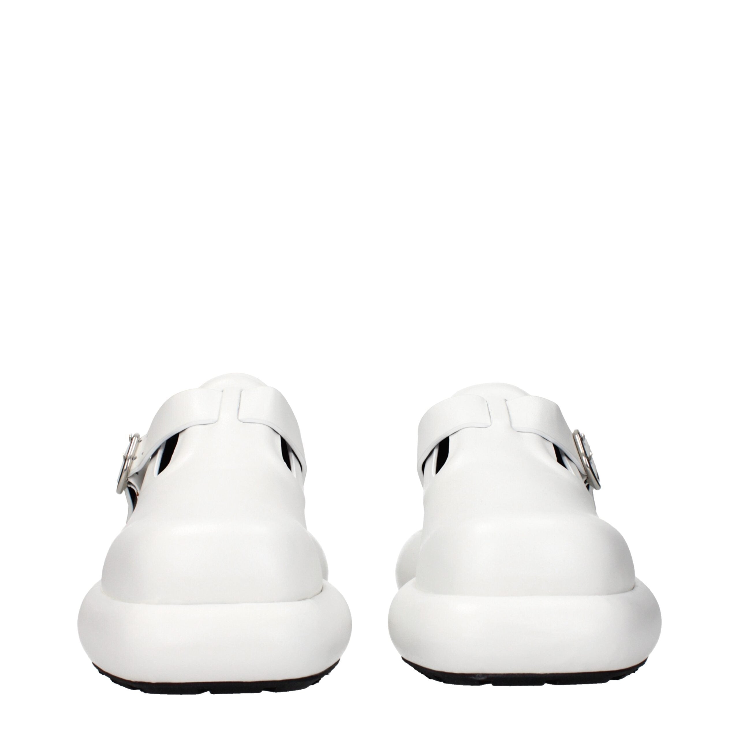 Jil Sander White Leather Slip-On Loafers Jil Sander