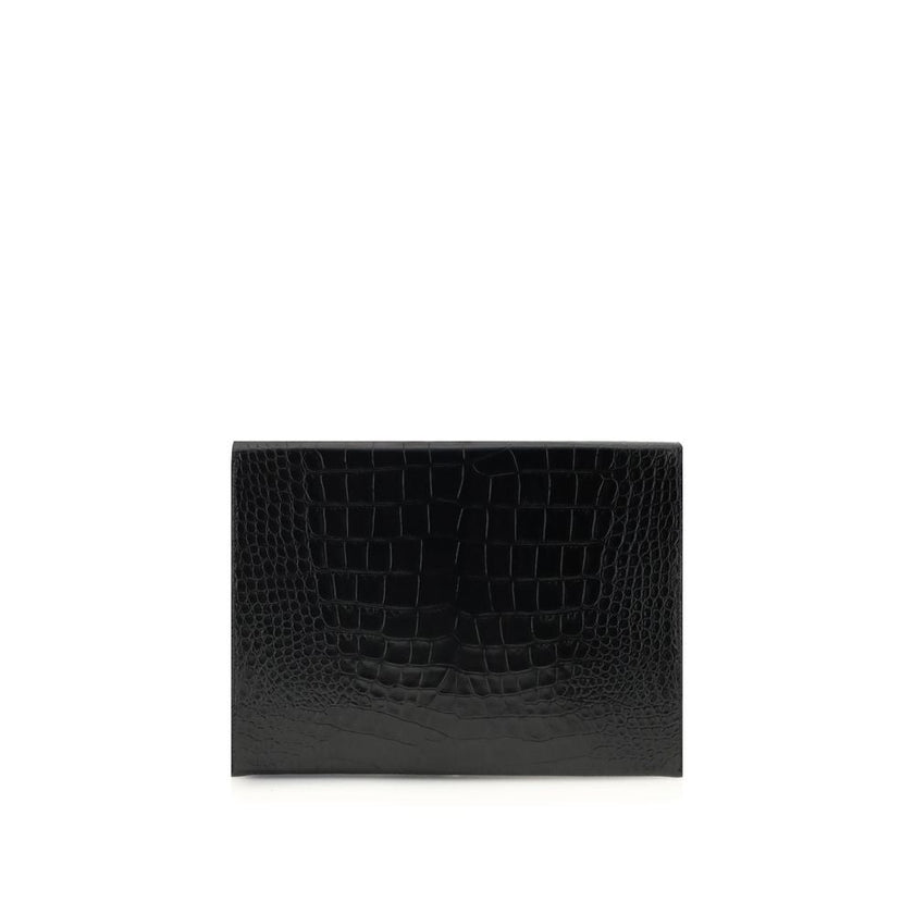 Tom Ford Black Leather Clutch Bag Tom Ford