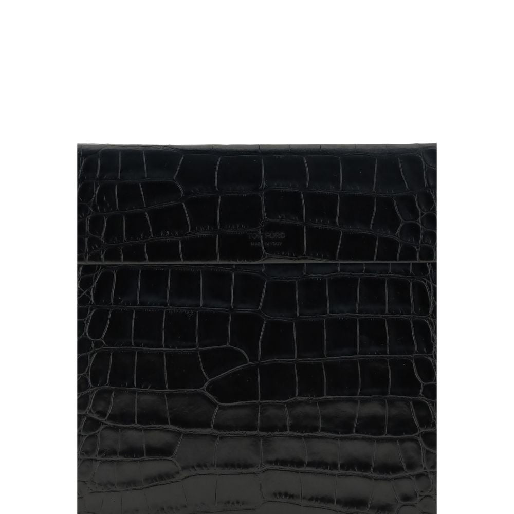 Tom Ford Crocodile print leather Pouch Tom Ford