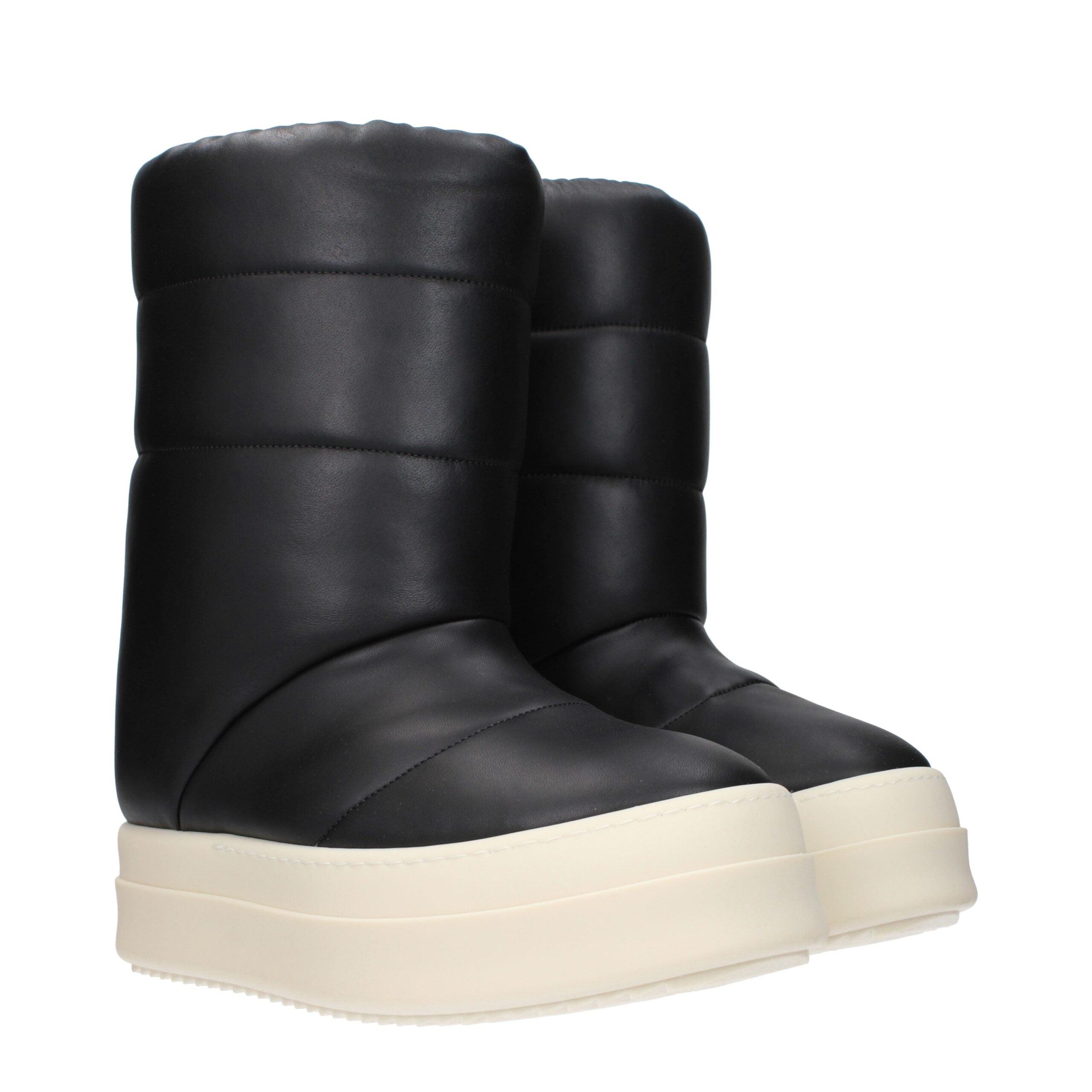 Rick Owens Black Leather Ankle Boots Rick Owens