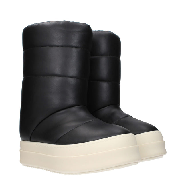 Rick Owens Black Leather Ankle Boots Rick Owens