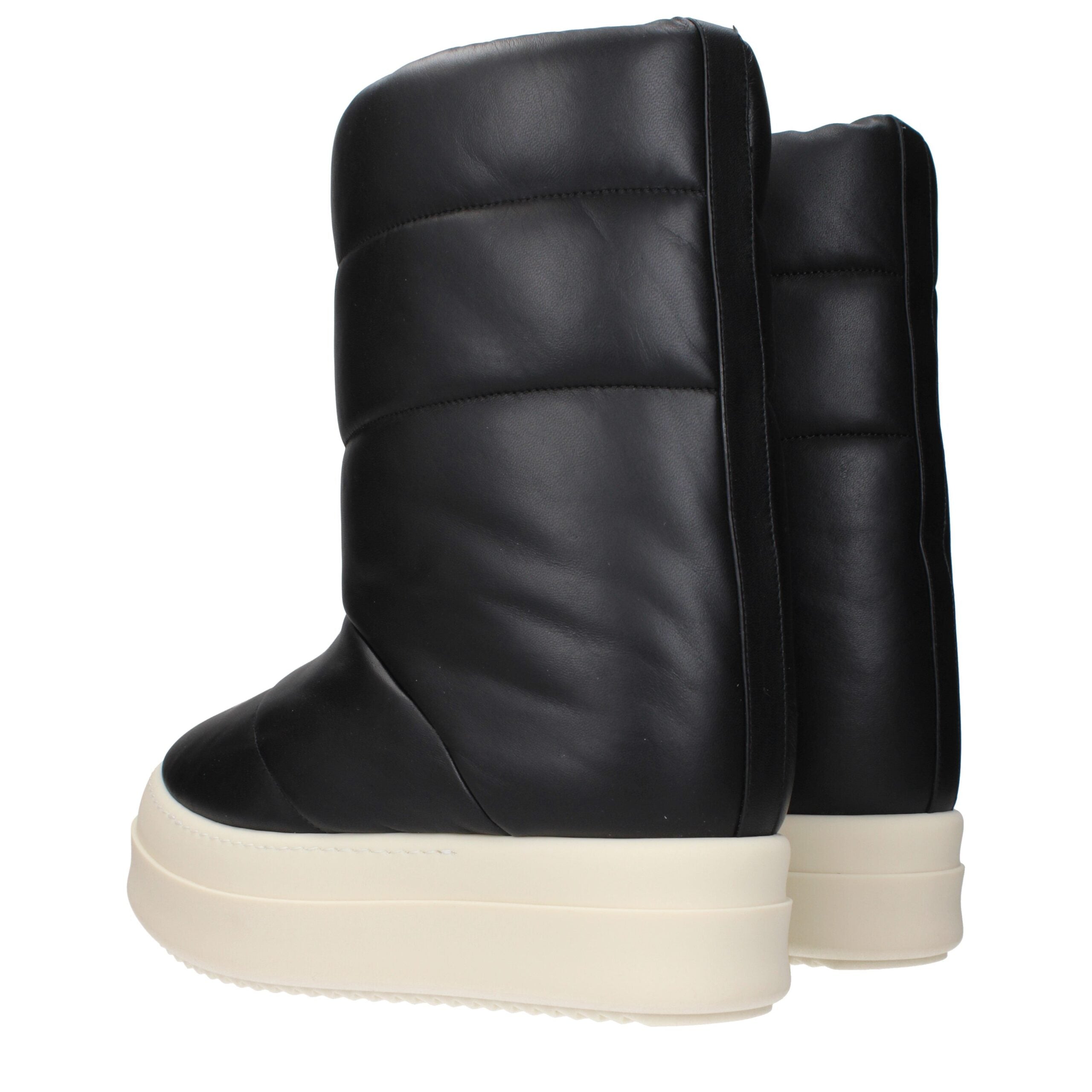 Rick Owens Black Leather Ankle Boots Rick Owens