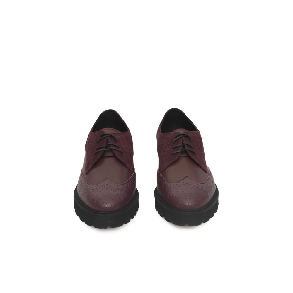 Cerruti 1881 Burgundy Cowhide Women Loafer Cerruti 1881