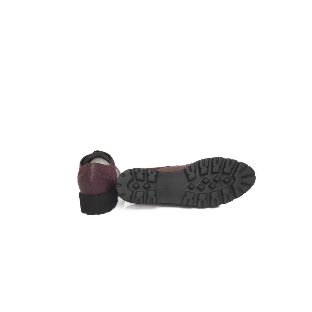 Cerruti 1881 Burgundy Cowhide Women Loafer Cerruti 1881