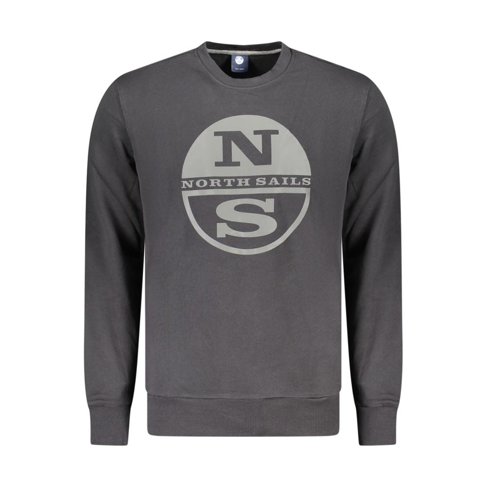 North Sails Black Cotton Sweatshirt North Sails