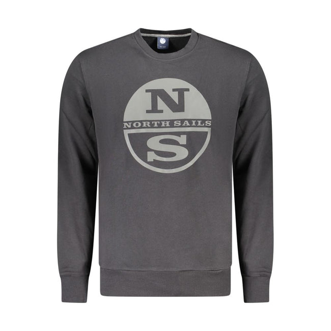 North Sails Black Cotton Sweatshirt North Sails