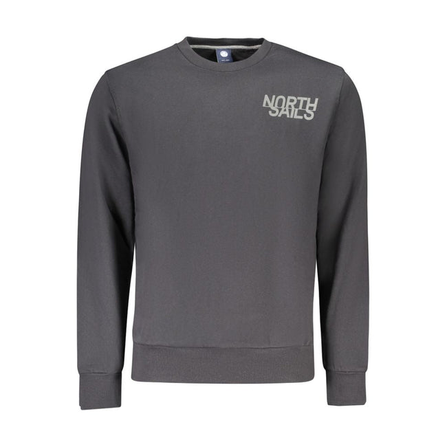 North Sails Black Cotton Sweatshirt North Sails