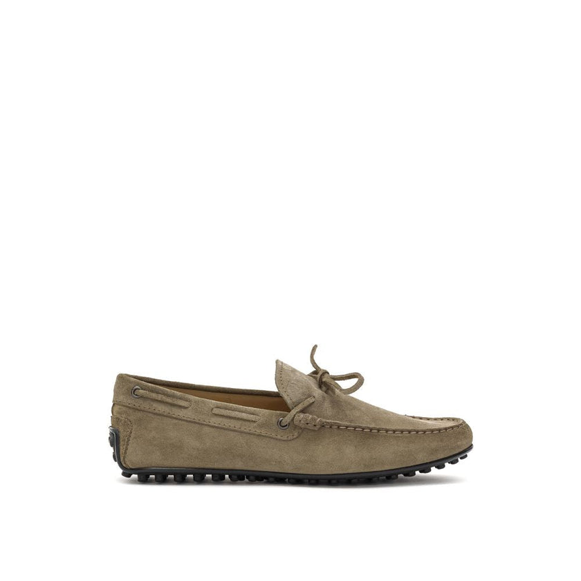 Tod's Beige Suede Leather Moccassin Tod's