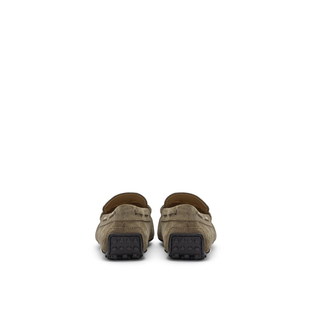 Tod's Beige Suede Leather Moccassin Tod's