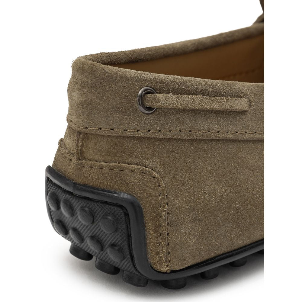 Tod's Beige Suede Leather Moccassin Tod's