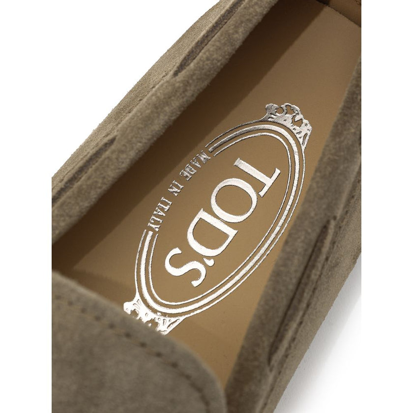Tod's Beige Suede Leather Moccassin Tod's