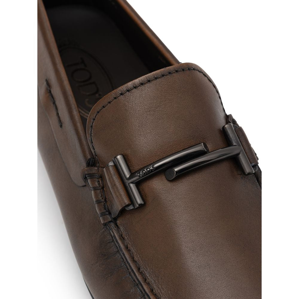 Tod's Brown Leather Moccassin Tod's