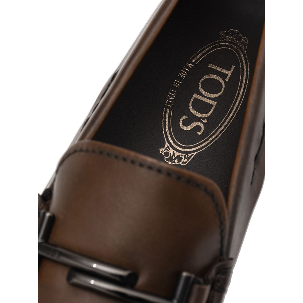 Tod's Brown Leather Moccassin Tod's