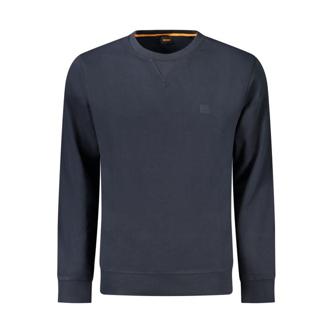 Hugo Boss Blue Cotton Sweatshirt Hugo Boss