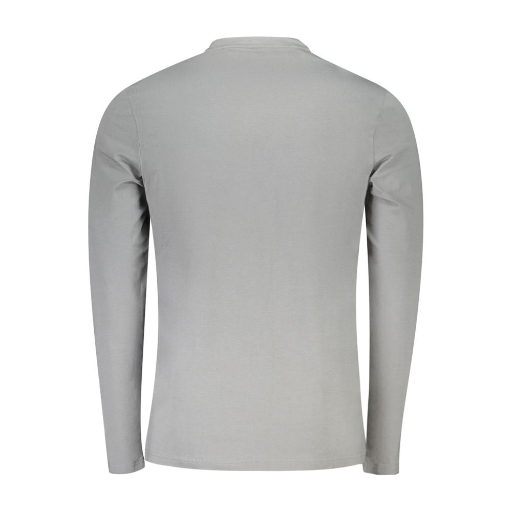 Hugo Boss Gray Cotton Men T-Shirt Hugo Boss
